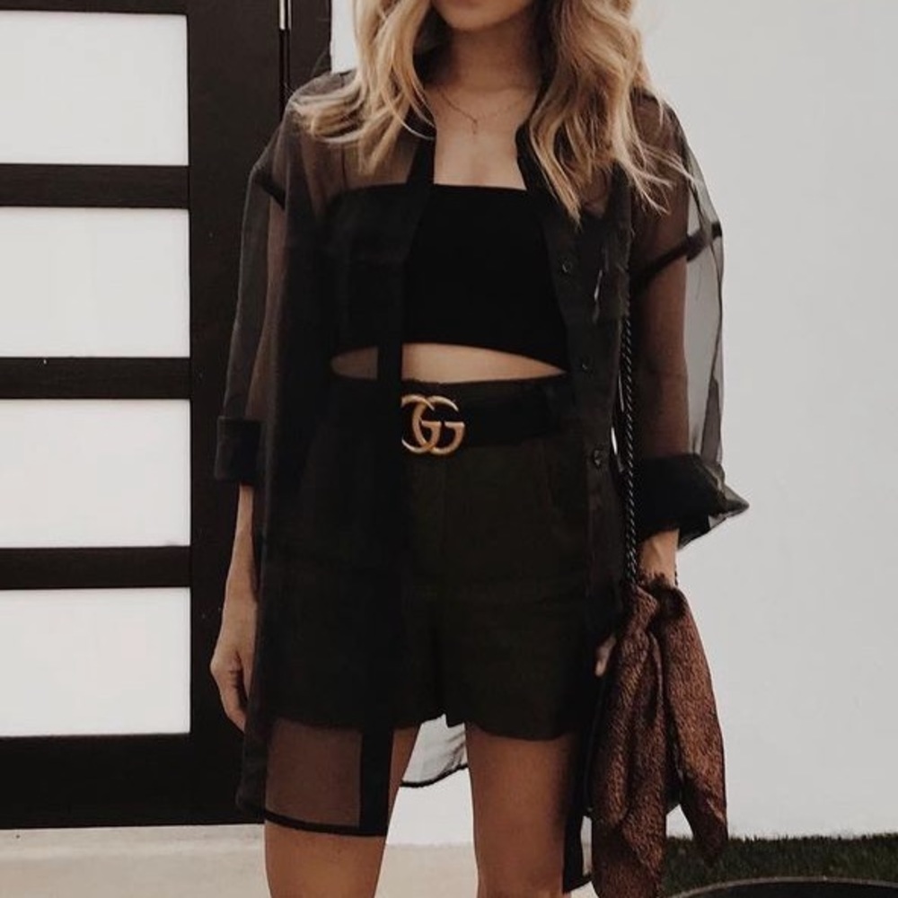 ZARA mesh blouse